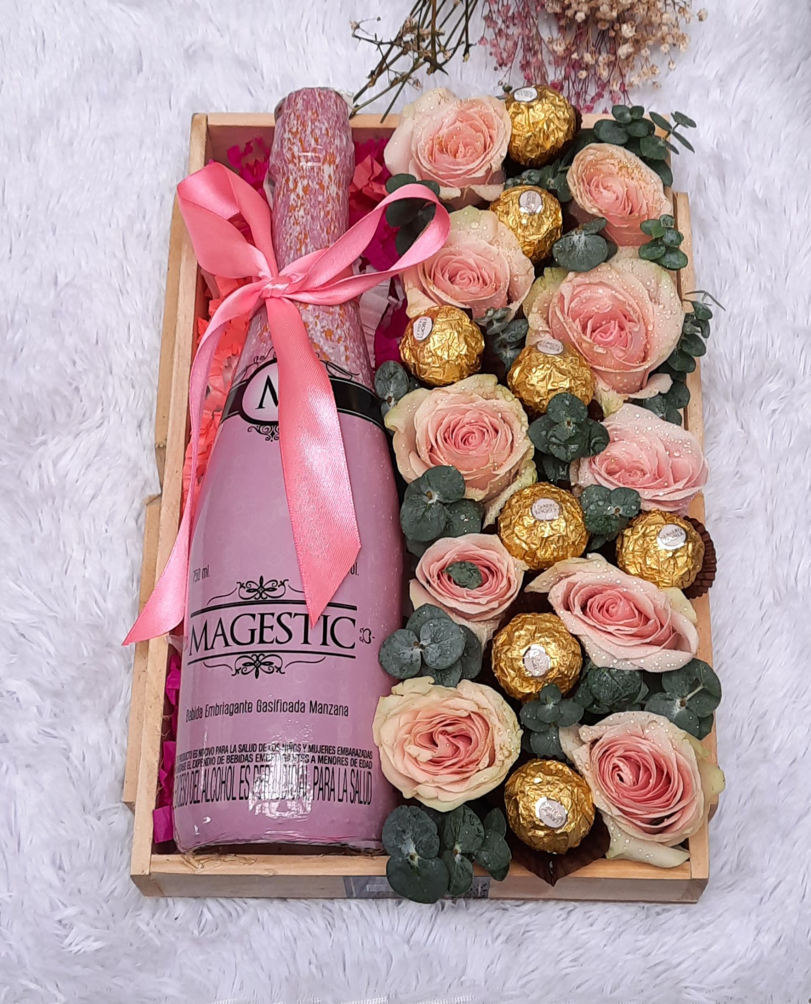 Caja Champagne Rosas - Expresión Floristería